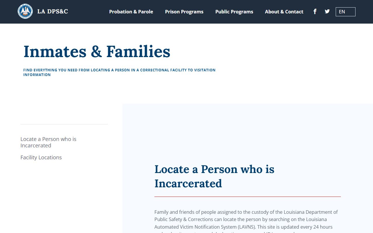 Natchitoches Parish arrest records Louisiana DPSC offender information