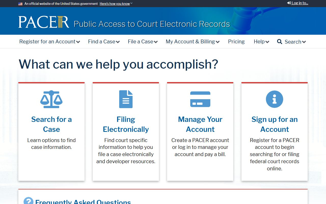 Natchitoches Parish criminal court records PACER federal records service