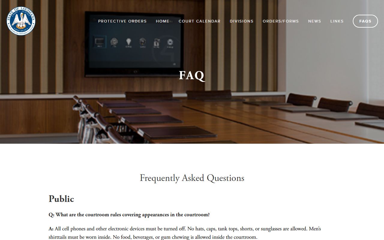 Natchitoches Parish District Court FAQ source