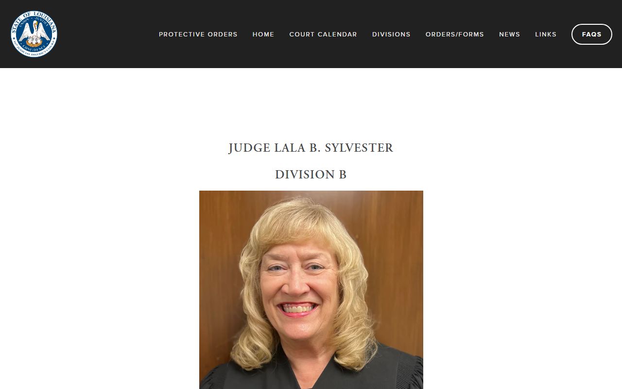 Natchitoches Parish District Court Division B judge page