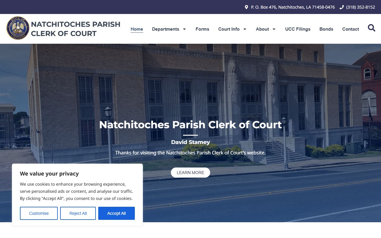 Natchitoches Parish court records Clerk of Court homepage