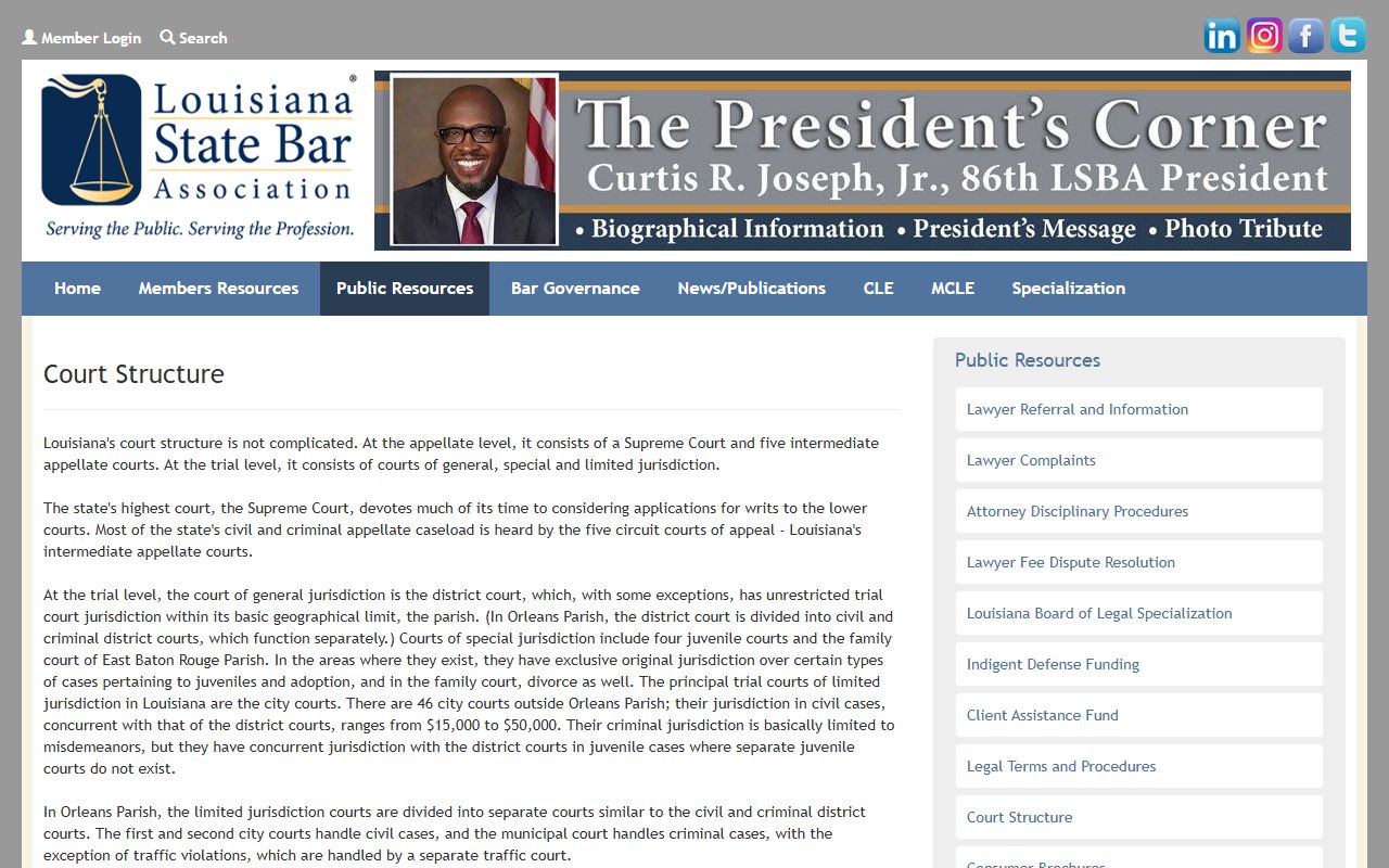 Natchitoches Parish court records Louisiana court structure overview