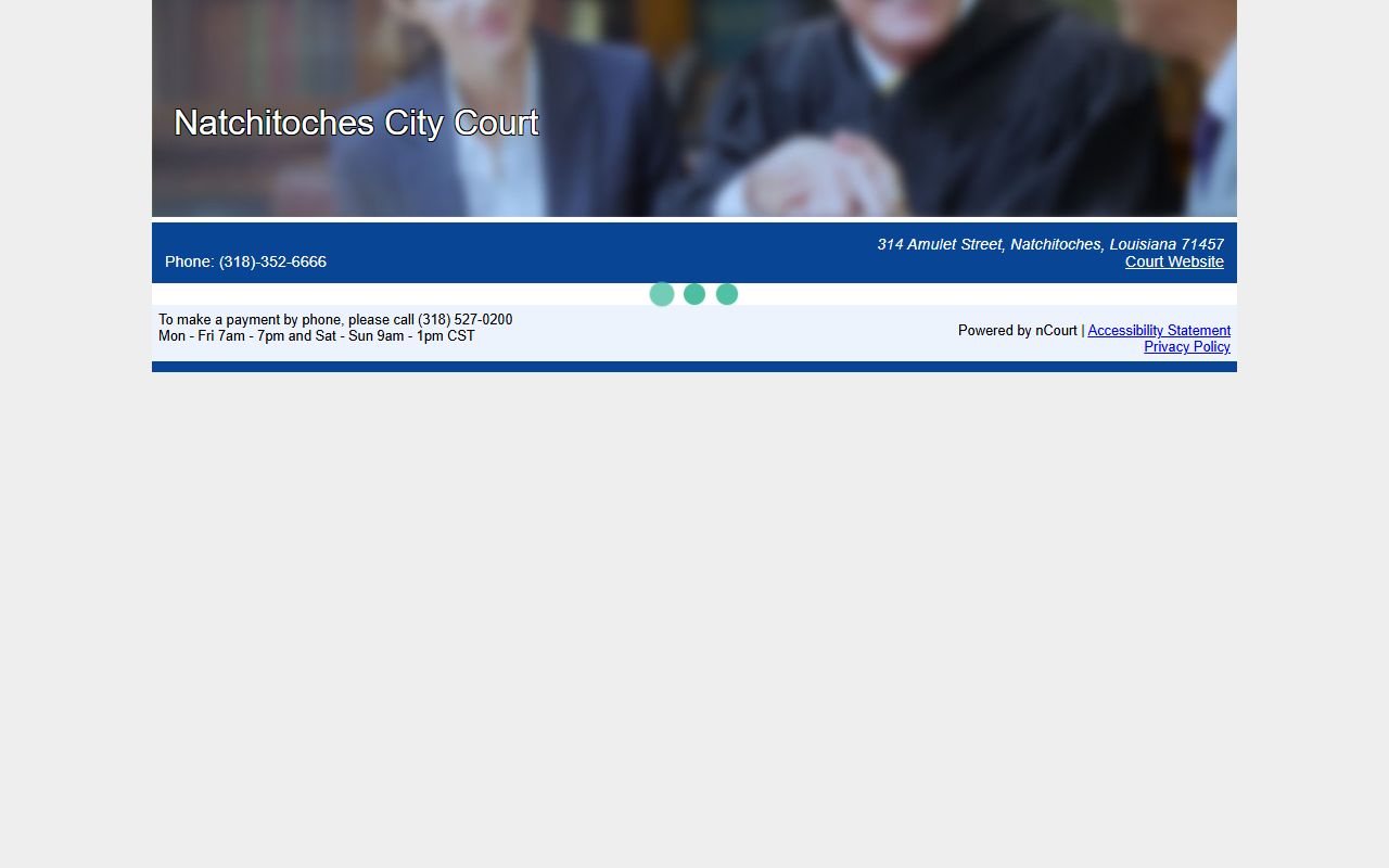 Natchitoches Parish traffic court records City Court nCourt payment portal